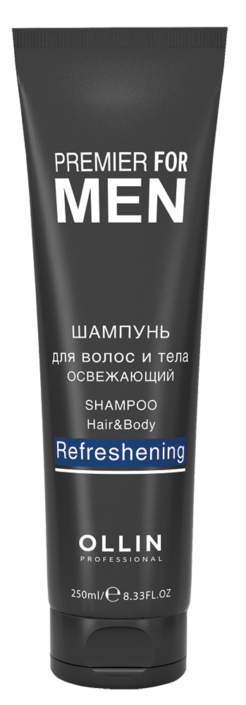 OLLIN PREMIER FOR MEN Šampūnas plaukams ir kūno gaivinimui 	250ml