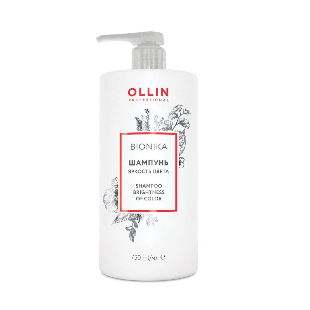 OLLIN Bionika Šampūnas dažytiems plaukams | Spalvos ryškumas 750 ml