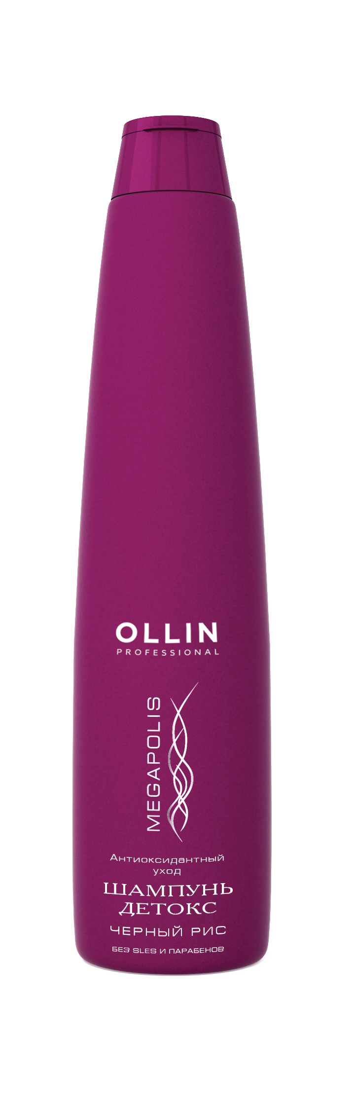 OLLIN MEGAPOLIS Detox šampūnas su juodaisiais ryžiais 400 ml
